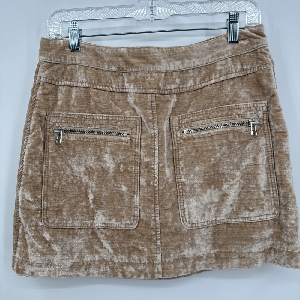 Free People Dust To Dust Velvet Skirt Size 6 Gold/Beige Festival Coastal Cowgirl